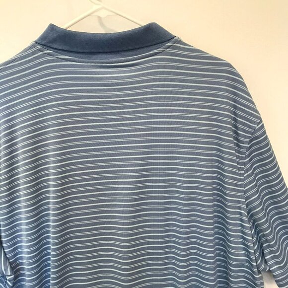 Croft & Barrow Men's 2-Button Golf Polo Shirt Se XXL in Blue Stripes Activewear - Picture 8 of 13
